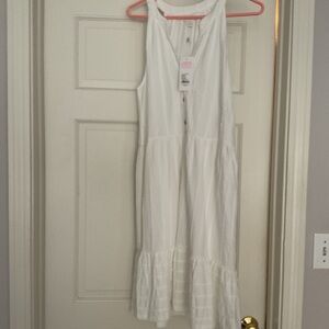 Lilly Pulitzer white Textured sleeveless Button-Down Dress
